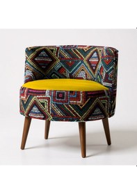 Resim Azra Mobilya Sydney Modern Desenli Döşemeli Berjer Renkli Tasarım, Konforlu, Dekoratif Tekli Koltuk Sarı Renkli-sarı 