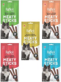 Resim Reflex Meaty Sticks Karışık Kedi Ödül Maması Seti 5'li 3 x 5 G 