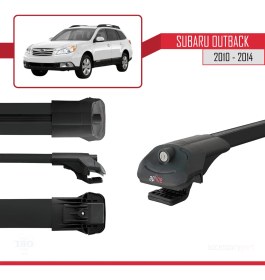Resim Subaru Outback 2010-2014 Arası ile Uyumlu Ace-1 Ara Atkı Tavan Barı Siyah 2 Adet 