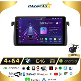 Resim Navistar Bmw E46 1998-2006 Model 4gb 64gb Android 13 Kablosuz Carplay Navigasyon Multimedya Sistemi 