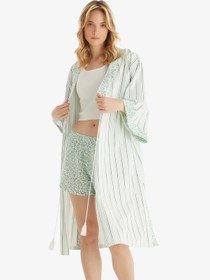 Resim Kadın Sabahlık 51804 - Desenli Çok Renkli 