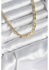 Resim Pirinç Gold Renk 60 Cm Zincir Kadın Kolye Çok Renkli 