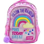 Resim Muggle Okul Çantası Soft Rainbow Pembe Mu-6696 