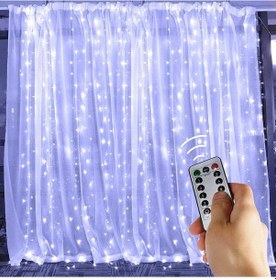 Resim BEYAZ SALKIM LED IŞIK BEYAZ LED IŞIK USB +KUMANDALI BEYAZ İNCE PERİ LEDLİ 3X2.5 METRE YILBAŞI IŞIKLARI Beyaz 