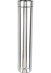 Resim Paslanmaz Baca 20 Cm Çapında Şömine Borusu 1 Metre 