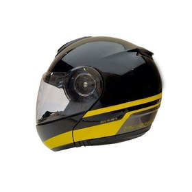 Resim ZEUS ZS-3050 BE6 Black Yellow Çene Açılır Motosiklet Kask 