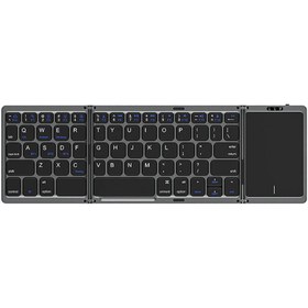 Resim Recci RCS-K01 Katlanabilir Kablosuz Multifonksiyonel Touchpad Klavye - Gri 