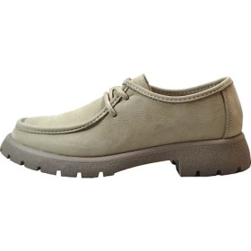 Resim Beety 424-7 Soft Deri Vizon Bağlı Casual Kadın Ayakkabı 