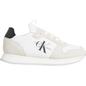 Resim Calvin Klein Kadın Marka Logolu Günlük Kullanıma Uygun Beyaz-Gümüş Sneaker YW0YW00840 0K7 