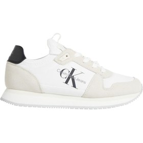 Resim Calvin Klein Kadın Marka Logolu Günlük Kullanıma Uygun Beyaz-Gümüş Sneaker YW0YW00840 0K7 