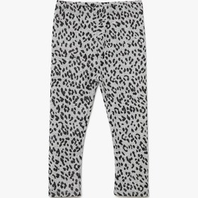 Resim Kız Bebek Leopar Baskılı Beli Lastikli Tayt 