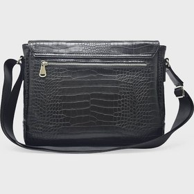 Resim Kanuga Ysm1587 Siyah Kroko Unisex Ysm18y Çapraz Çanta Siyah Kroko Siyah 