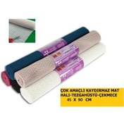 Resim Büro Ev Ofis Düzeni İçin 45x90cm Halı Kaydırmaz Raf Dolap Torpido Örtüsü 