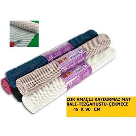 Resim Büro Ev Ofis Düzeni İçin 45x90cm Halı Kaydırmaz Raf Dolap Torpido Örtüsü 