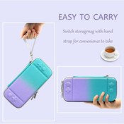 Resim Vkemall Nintendo Switch İçin Taşınabilir Korumalı Çantası - Gradyan Pembe Mor, Oyun Konsolu Ve Aksesuarları Korur, Gündelik Kullanım İçin Pratik 
