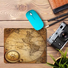 Resim Pusula Dünya Haritası Mouse Pad Mousepad 