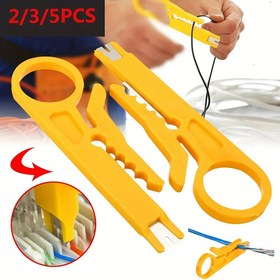 Resim 2/3/5 Adet Tel Sıyırıcı Bıçak, Krimp Pensesi, Kablolama Kesme Aleti Çok Fonksiyonlu El Aletleri 