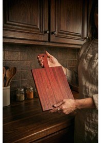 Resim Bambum Vetro - Padouk Saplı Kesme Tahtası 20 40 Bordo 