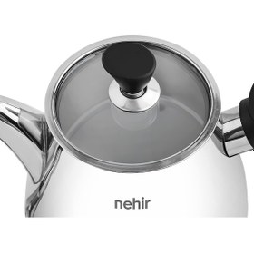 Resim Nehir Almira Midi Boy Paslanmaz Çelik 0.75-1.50 Lt. Çaydanlık Takımı 