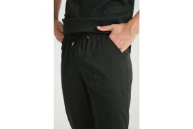 Resim Cici Forma Koyu Yeşil Kısa Kol Likralı Zarf Yaka Takım 