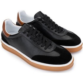 Resim Tamer Tanca Erkek Hakiki Deri Siyah Sneakers & Spor Ayakkabı 978 300 Erk Ayk Y25 Sıyah Siyah 