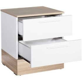 Resim Base Genç Odası 2 Çekmeceli Komodin - Italyan Meşe-Beyaz 