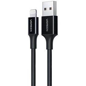 Resim Ugreen Lightning 2.4A 2 Metre Siyah Data Ve Şarj Kablosu 