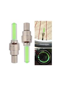 Resim Hareket Sensörlü Işıklı Sibop Kapağı Araba Motor Bisiklet Yeşil 