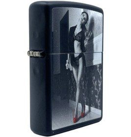 Resim Zippo Red Shoe Girl Dizayn Çakmak Siyah 