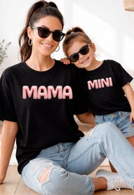 Resim genosha Anne Kız 100% Pamuk T-shirt Mama Mini Mother Daughter TEKLİ FİYAT 