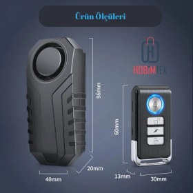 Resim Ht-53 Motosiklet Bisiklet Alarmı Uzaktan Kumandalı 113DB Su Geçirmez Kablosuz Hırsızlık Koruması Ala 
