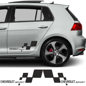 Resim Beta Moda Hub Chevrolet Spark Için Uyumlu Aksesuar Yan Sport 56*26 