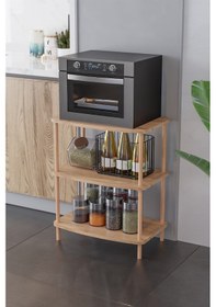 Resim Mutfak Standı Mutfak Rafı Mutfak Bangosu Mikrodalga Dolabı -çam 