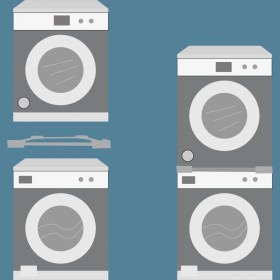 Resim Supervac Çamaşır Makinesi Kurutma Makinesi Istifleme Birleştirme Kiti Ayarlanabilir Vestel, Regal Gri - Inox Modeller ile Uyumlu - 42244332 