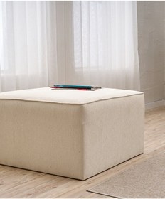 Resim Favora Kozan Puf - Krem 