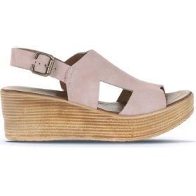 Resim Bueno Shoes Pudra Alf Süet Kadın Dolgu Topuklu Sandalet 01WA4705 01WA4705 