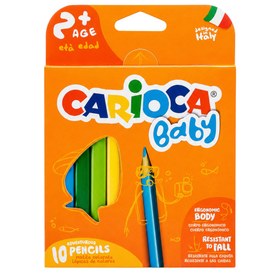 Resim Carioca Jumbo 10'lu Bebek Kuru Boya Kalemi - Çok Renkli / 2+ Yaş 
