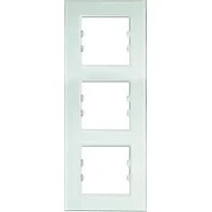 Resim Arvehu Electric Asfir Schneider Asfora Serisine Özel Üçlü Beyaz Dikey Pleksiglas Anahtar Priz Çerçevesi 