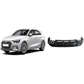 Resim Audi A3 Hb 2021+ Çift Egzoz Difüzör 