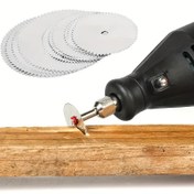 Resim 11 Adet Paslanmaz Çelik Dairesel Testere Bıçağı Seti İnce Testere Bıçağı Elektrikli Öğütme Aksesuarları, Ahşap Plastik Kesmek için İdeal - 10 Bıçak + 1 Çubuk! 