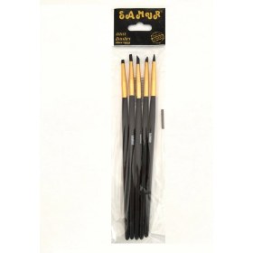 Resim Sanathobi Silikon Fırça Seti, Hobi, Çömlekçilik, Heykeltraş, Kabartma, Gold Orta Boy 5 Adet 