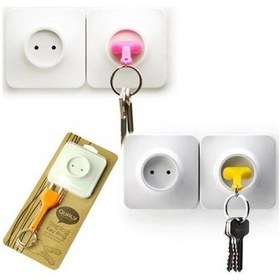 Resim Buffer Yapışkanlı Priz Görünümlü Kapı Duvar Tipi Anahtarlık Askılık Diğer 
