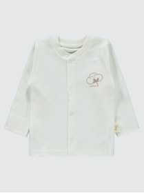 Resim Civil Baby Organik Pamuklu 0-6 Ay Bebe Pijama Takımı - Ekru 