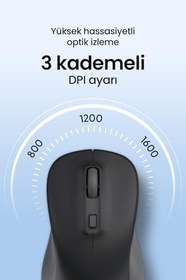Resim Daxi MX100 Comfort Plus Sessiz Kablosuz Mouse 2.4GHz Wireless - Ayarlanabilir Mouse Hassasiyeti - Tak Çalıştır 