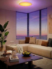 Resim RGBIC Tavan Lambası, 48,5 W, Akıllı LED & Arka Aydınlatmalı - 38 cm 