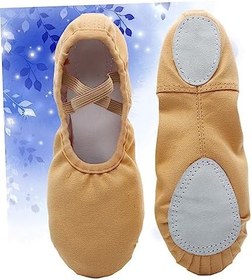 Resim LALAFINA 1 Çift kahverengi daireler kadın düz ayakkabı bale terliği bale pointe ayakkabı pompalar Bale ayakkabıları cep ayakkabı dans ayakkabıları yoga Düz ayakkabılar dans kostümü çocuk 