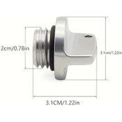 Resim Gaojunshop01 Gümüş Renk Alüminyum Alaşım Motosiklet Motor Yağı Kapak Dayanıklı Su Geçirmez 