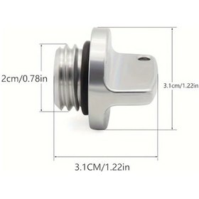 Resim Gaojunshop01 Gümüş Renk Alüminyum Alaşım Motosiklet Motor Yağı Kapak Dayanıklı Su Geçirmez 