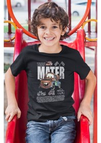 Resim Sevbano Lightning Mcqueen Tow Mater Şimşek Arabalar Baskılı Unisex Çizgi Siyah 