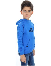 Resim Toontoy Kids Toontoy Erkek Çocuk Nakışlı Sweatshirt Saks 